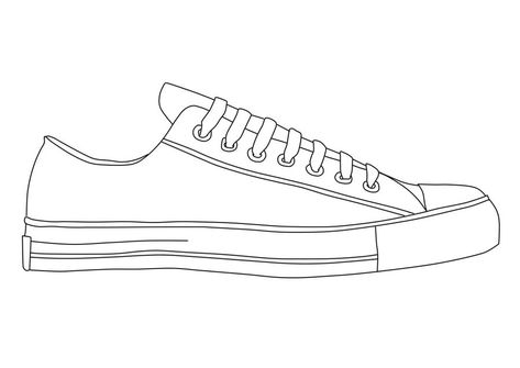 Chuck Taylor Template by 5h3Ld4 on DeviantArt Pete The Cat Shoes, Nike Drawing, Shoe Drawings, Shoe Template, High Top Tennis Shoes, Sneakers Drawing, Clown Shoes, Bigger Picture, Shoes Drawing