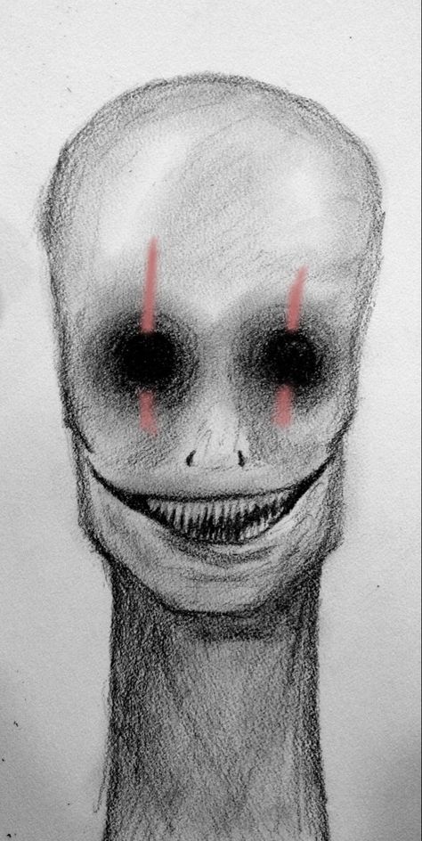 Dark Figures Creepy, Monster Body Drawing, Scary Halloween Drawings Easy, Easy Gore Drawings, Scary Poster Design, Horror Drawing Ideas Easy, Weird Drawings Easy, Dread Drawings, Halloween Pencil Drawings