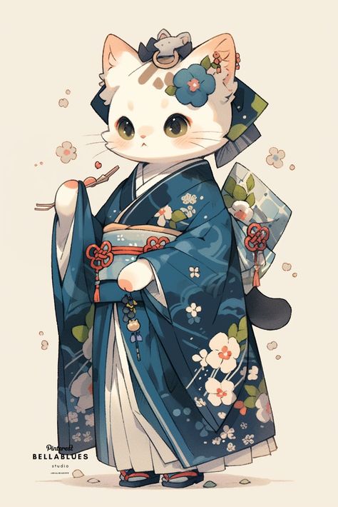 #KawaiiCatKimono #CutePets #PetApparel #CatFashionistas Description: Make a pawsitively cute choice with our kawaii cat kimono attire. Order now: Order Here Cute Kimono Drawing, Kimono Illustration, Kimono Drawing, Cat Kimono, Kimono Art, Kawaii Cats, Chibi Cat, Anime Kimono, Japanese Cat