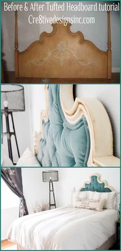 The easy, cheating tufted headboard tutorial... this is such a neat idea, especially for an old headboard! Upholster Headboard Diy, Bedroom Tufted Headboard, Tufted Headboard Tutorial, Headboard Makeover, Diy Tufted Headboard, Headboard Tutorial, Bar Bench, Old Headboard, Royal Bedroom