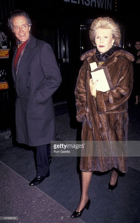 J. Carter Brown and Pamela Harriman attend 20th Annual Theater Hall of Fame… Slim Keith, Theatre Hall, Mink Coats, Truman Capote, Mink Coat, Common Law, Winston Churchill, Swans, Churchill