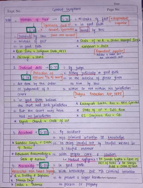 In this pin, I've covered general exceptions given under Indian Penal Code. This is the 1st part of the general exceptions in which I've briefly explaines from S. 76 to S. 81 along with the case laws. I've made these notes for your last minute preparation for your law school exam which are very easy to understand.
Happy learning! Family Law Study Notes, How To Make Law Notes, Hindu Law Notes, Notes For Law Students, Legal Studies Notes, Indian Law Notes Aesthetic, Lawyer Study Notes, Law School Notes Organization, Lawyer Notes Law School