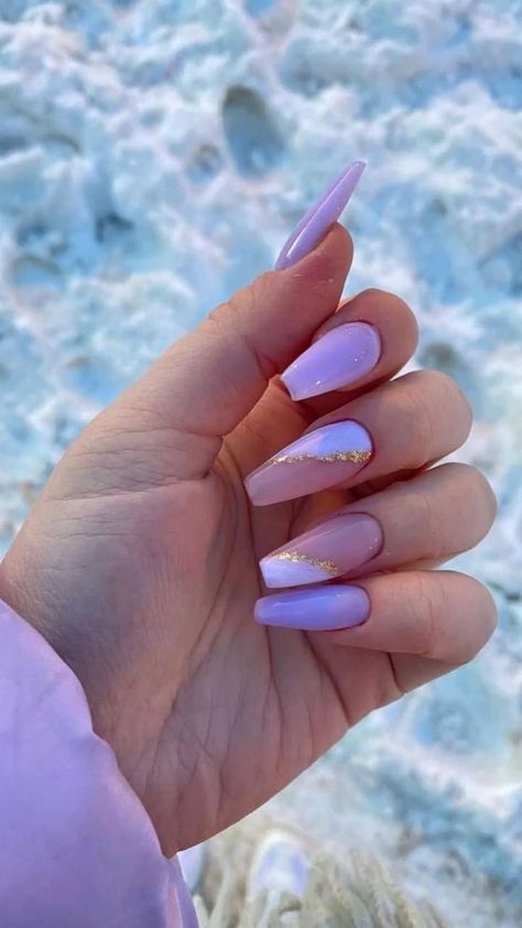 Lilac Nails, Purple Acrylic Nails, Glow Nails, Classy Acrylic Nails, Acrylic Nails Coffin Short, Classy Nails, Pretty Acrylic Nails, Summer Nail, Short Acrylic Nails