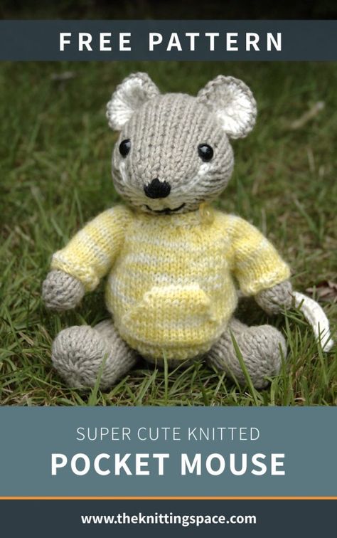 Free Knitted Toy Patterns, Knitted Toys Free Patterns Stuffed Animals, Knitted Animals Free Patterns Easy, Knit Toys Free Pattern Stuffed Animals, Knitted Mice, Preemie Patterns, Knitted Mouse, Knitting Christmas, Knitting Projects Free