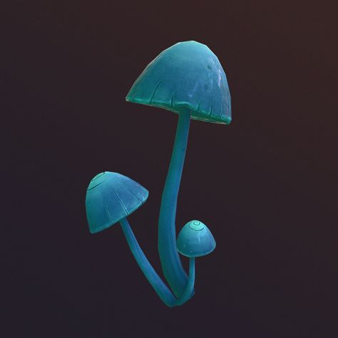 ArtStation - Fantasy Blue Mushroom, Луи-Филипп Дежарден Mushroom 3d, Snake Illustration, Blue Mushroom, Drawing Cartoon Faces, Food Illustration Art, Shop Illustration, Mushroom Design, Cartoon Faces, Mushroom Art