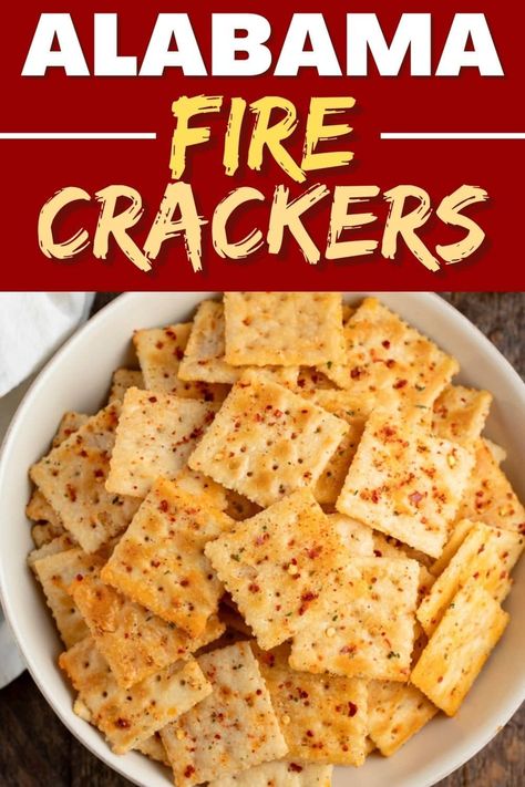 These Alabama fire crackers give you a lot of bang for your bite! Flavored perfectly with red pepper flakes, onion, garlic, and ranch dressing mix, these tasty snacks pack a punch. Spicey Crackers Red Peppers, Alabama Fire Crackers, Ranch Oyster Crackers, Ranch Crackers, Ranch Pretzels, Convenient Dinner, Fire Crackers, Wheat Crackers, Oyster Crackers