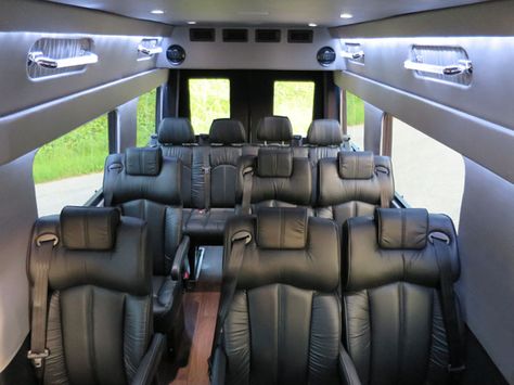 2014 Mercedes-Benz Sprinter. 6 Cylinder, 15 passenger, Limo Executive Shuttle Van. Benz Sprinter Luxury, Luxury Van Interior, Mercedes Benz Van, Big Family Car, Sprinter Passenger Van, 15 Passenger Van, Mercedes Sprinter Van, Mercedes Benz Vans, Party Bus Rental