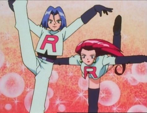 Jessie And James, James Pokemon, Pokemon Aesthetic, Pokemon Team Rocket, Frog Meme, Duo Costumes, Pokemon Stickers, Jessie James, Cartoon World