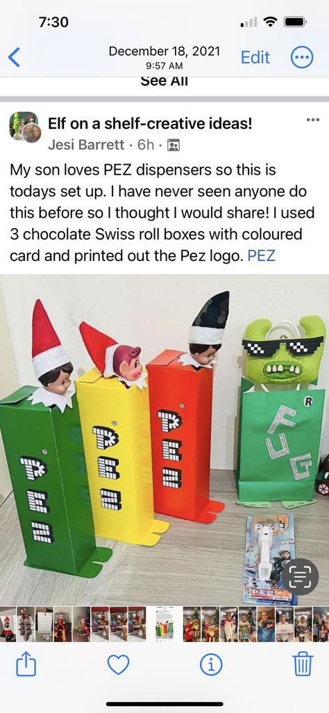 Elf On The Shelf Penguin, Elf On The Shelf Bendable, Elf On The Shelf Peed Myself, Elf On The Shelf With Action Figures, Chocolate Swiss Roll, Elf Names, Elf On The Shelf With Pez Dispenser, Pez Dispensers, Son Love