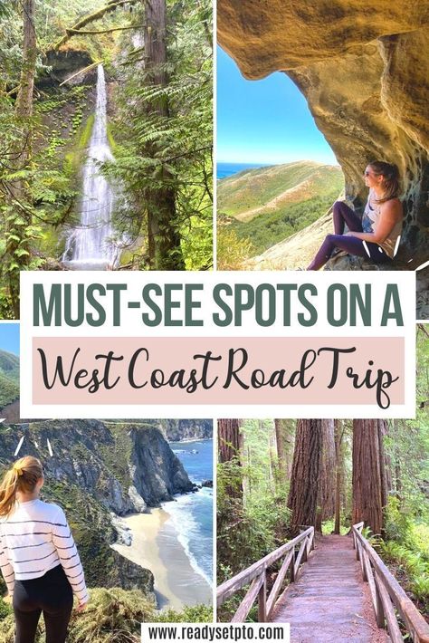 How To Plan A Road Trip Out West, Road Trips Out West, Best West Coast Road Trips, Must See Places Out West, West Coast America Road Trip, West Coast Usa Road Trip, Usa West Coast Road Trip, Us West Coast Road Trip, West Coast Vacation Ideas