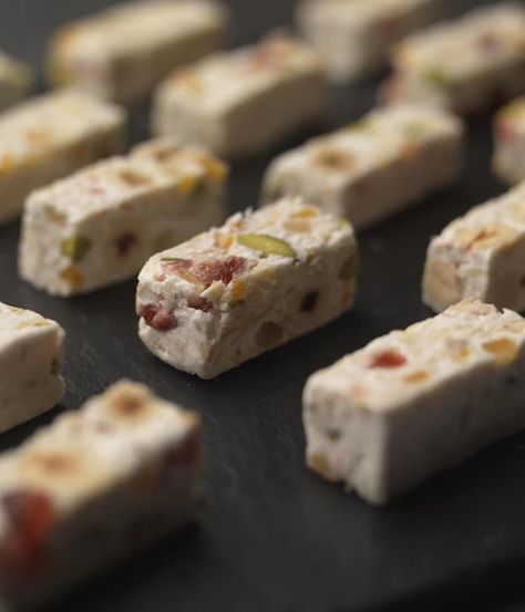 Roman Nougat Recipe, Nougat Recipe, Glace Cherries, Great British Chefs, Homemade Candies, Great British, Candy Recipes, High Tea, Marshmallows