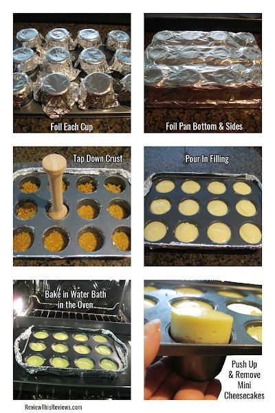 Mini Cheesecakes Recipe and Mini Cheesecake Pan Review Mini Cheesecake Pan Recipes, Mini Cheesecakes Recipe, Mini Cheesecake Pan, Cheesecake Muffins, Cheesecake Pan, Mini Cheesecake Recipes, Cheesecake Cups, How To Make Cupcakes, Easy Cheesecake Recipes