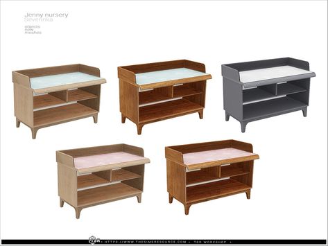 The Sims Resource - Jenny nursery - deco changing table Toy Cabinet, Nursery Deco, Baby Changing Table, Loft Lighting, Nursery Toys, Bedroom Table, Hall Interior, Ceiling Lamps Bedroom, Chinoiserie Wallpaper