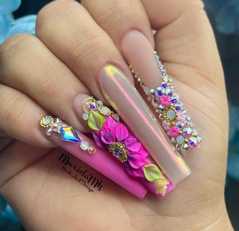 Flare Nails, Stilleto Nails Designs, Art Content, Luminous Nails, Edge Nails, Trendy Nail, Pretty Nail Art, Nail Designs Glitter, I Love Nails