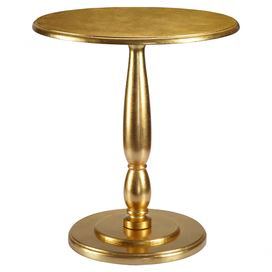 For the Real Housewife of New Jersey in all of us, the Sophia Side Table in gold via Joss & Main $85.95 Gold Side Table, Furniture Side Tables, Console And Sofa Tables, Coffee Table Accents, Casegoods, Round Table, Side Tables, Luxury Furniture, End Table