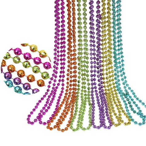 Mardi Gras Party Favors, Mardi Gras Throws, Pick Necklace, Guitar Pick Necklace, Round Bead Necklace, Favors Birthday, Mardi Gras Beads, Mardi Gras Party, Dressup Party