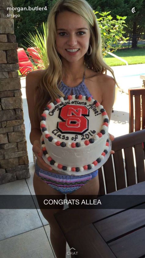 NC State cake! Nc State Graduation Cake, Nc State Graduation Party, Nc State Cake, Grad Desserts, Graduation Treats, Bed Party, Senior Graduation Party, Graduation Party High, Nc State University