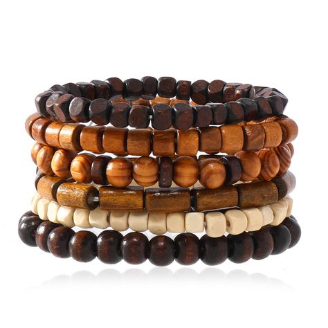 PRICES MAY VARY. WOODEN ELASTIC BRACELET SIZE:circumference :19cm diameter:6cm , stretchable with elastic thread，suit for most people. BRACELET MATERIALS：: 5pcs 8mm multi-layer wooden beads, smooth surface comfortable to wear UNIQUE HANDMADE BRACELET: Handmade, perfect and unique bracelet for your important lover, family and friends, suitable for daily, party, anniversary, birthday or any special occasion. APPLICABLE SCENARIOS：Good Match for men and women，suitble for Party,Rock Concert,Swimming Wooden Beaded Bracelets, Wood Bead Bracelet, Wooden Bracelet, Unique Bracelets, Bracelet For Men, Elastic Bracelet, Layered Bracelets, Mens Jewelry Bracelet, Beaded Jewelry Diy