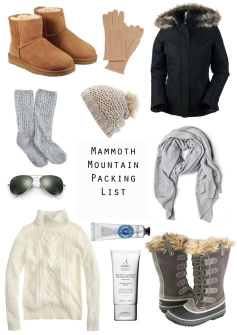 Brian and I are heading to Mammoth Mountain skiing for the long weekend and I wanted to break down what's coming with me and my cold weather essentials. Winter Weekend Getaway Outfits Cold Weather, Weekend In The Mountains Outfit Winter, Outfits For The Mountains Winter, Mountain Packing List, Winter Weekend Getaway Outfits, Summer Weekend Getaway Outfits, Ski Trip Packing List, Mode Au Ski, Ski Trip Packing