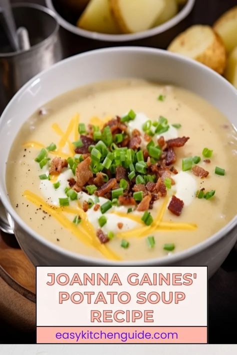 Magnolia Potato Soup, Houlihans Potato Soup Recipe, Natasha’s Kitchen Potato Soup, Magnolia Table Potato Soup, Joanna Gaines Potato Soup, Swiss Potato Soup, Joanna Gaines Soup Recipes, Cream Of Potato Soup Recipes, Autumn Squash Soup Recipe