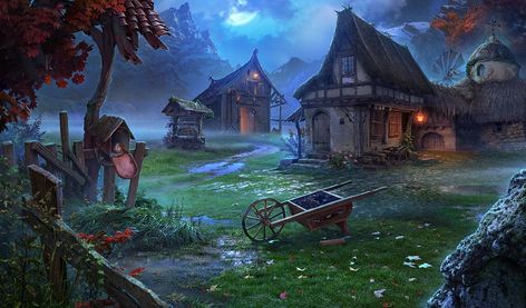 11 | gameartarchive.blogspot.com/2017/10/League-of-Light-5.1… | Flickr Gothic Farmhouse, Fantasy Village, Lake Village, Level Design, Farmhouse Art, Fantasy House, Small Village, Fantasy Setting, Fantasy Places