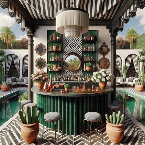 🇲🇽 To Celebrate one of my FAVORITE events in our Hometown: My @gilherrera twist of Modern Mexican Hacienda Outdoor Living with a Tulum/Cabo Touch & Palm Springs SPLASH for Palm Springs Modernism Week @ModernismWeek (FOLLOW THEM♥️) . At CoLores Decor Our team is constantly experimenting with textures & “WOW” styles for a UNIQUE statement design for any room…Introducing TOP 🇲🇽 MeXican Artisan Design & CATAPULTING our culture’s Talent through the vision of our founder, GiL Herrera @giLherrera ... Modern Mexican Hacienda, Outdoor Pool Bar, Mexican Hacienda, Artisan Decor, Modern Mexican, Mexican Home Decor, Mexican Home, My People, Pool Bar