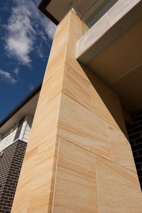 Marble Cladding On Wall Exterior, Sandstone Cladding Exterior House, Exterior Wall Cladding Texture, Stone Wall Cladding Interior, Stone Wall Cladding Texture, Sandstone Facade, Sandstone Building, Wall Cladding Exterior, Sandstone Wall Cladding