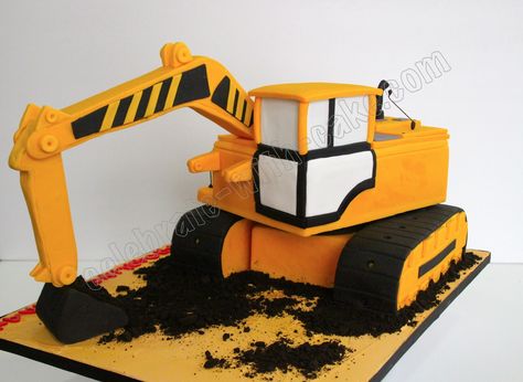 excavator cake | Celebrate with Cake!: Excavator Cake Excavator Cake, Digger Party, Digger Cake, Construction Birthday Cake, Construction Cake, Truck Cakes, 3rd Birthday Cakes, Construction Birthday Parties, Construction Theme