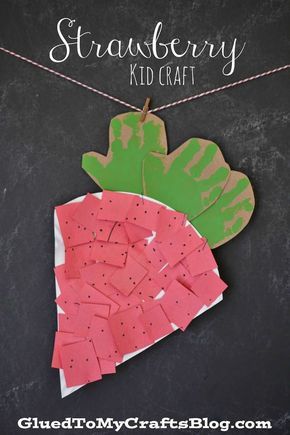 Strawberry Crafts, Fruit Crafts, Kid Craft, Daycare Crafts, Paper Plate Crafts, Plate Crafts, Fruit Of The Spirit, Letter A Crafts, Food Crafts