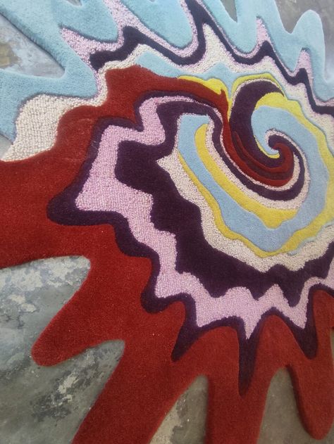 Rug For Kids Room, Captivating Aesthetic, Spiral Design, Kids Room Rug, Rug For Living Room, Soft Rug, Abstract Rug, Modern Rug, Hand Tufted Rugs