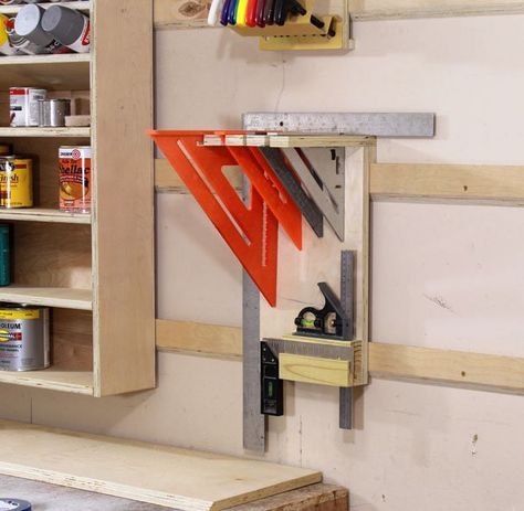 French Cleat Storage, Overhead Garage Storage, Woodworking Storage, Tool Storage Diy, French Cleat, Diy Garage Storage, Workshop Organization, Garage Storage Organization, Garage Tools