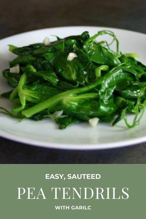 Easy Garlicky Pea Tendrils Recipe 2 Pea Tendrils Recipe, Pea Tendrils, Aphrodisiac Foods, Pea Shoots, Vegetable Recipe, Nut Free Recipes, Eat Something, Side Dish Recipes Easy, Spring Vegetables