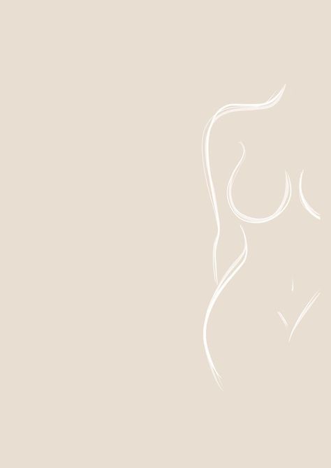 Fine Line Body Drawing, Female Outline Painting, Feminine Line Art Aesthetic, Female Outline Art, Waxing Aesthetic Wallpaper, Esthetician Drawing, Body Wallpaper Aesthetic, Female Outline Drawing, Body Outline Painting