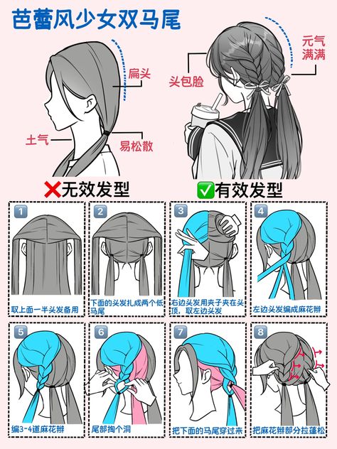 #wig #hairstyle Hairstyles Protective, Cool Hair Designs, Hair Style Korea, Fesyen Rambut, Vlasové Trendy, Kawaii Hairstyles, Hair Tutorials Easy, Hair Tutorials For Medium Hair, Japanese Hairstyle