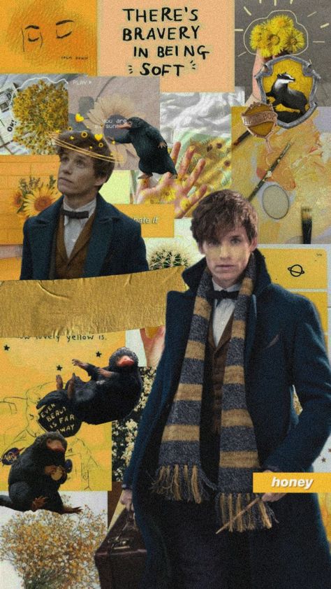 Niffler Wallpaper, Newt Scamander Wallpaper, Scamander Aesthetic, Fantastic Beasts Poster, Newt Scamander Aesthetic, Hufflepuff Wallpaper, Anime Harry Potter, Fantasic Beasts, Fantastic Beasts Movie