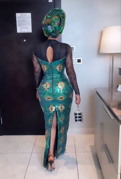 Queen Anne Neckline Asoebi Styles, Simple Owambe Lace Styles, Brocade Dress Modern, Owambe Lace Styles, Wedding Guest African, Brocade Dress Styles, Lace Dress African, Nigerian Ankara Styles, Straight Gown