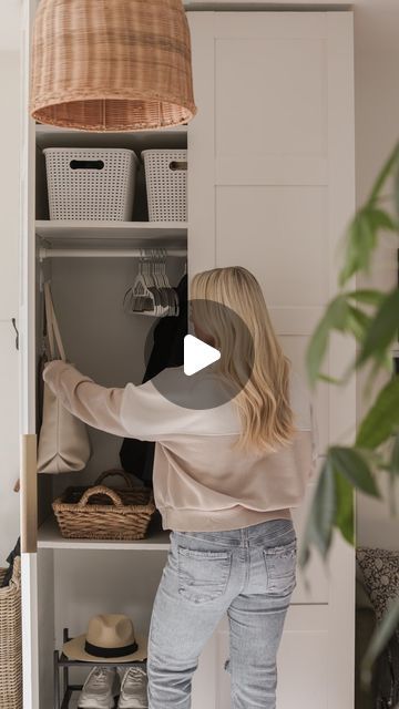 Liz Fourez | Love Grows Wild on Instagram: "POV: You live in a house with no entryway closet… but you find a way to make it work 👏🏻

Now here’s the real story 🤍:

Around this time last year, I bought an IKEA Pax wardrobe cabinet to use as storage in our entryway. This particular cabinet is almost 94″ tall and just barely fits our ceiling, so assembling it was quite the experience. I think I deleted the video I took because there were probably a lot of swear words and frustration.

But before I had a chance to organize or style or do anything with it… the accident happened, and we lost Oscar. 💔Actually, we were going through our camera rolls the other day, and I’m reasonably certain we finished putting on the doors and installing the shelves literally the DAY the accident happened befor Pax Entryway Closet, Entryway Wardrobe, Liz Fourez, Entryway Closet, Ikea Pax Wardrobe, Swear Words, Wardrobe Cabinet, Pax Wardrobe, Ikea Cabinets