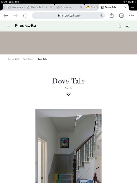 Dove Tail Farrow And Ball, Dove Tail, Farrow And Ball Paint, Mens Workwear, Farrow And Ball, Farrow Ball, Mens T, Paint Colors, House Ideas