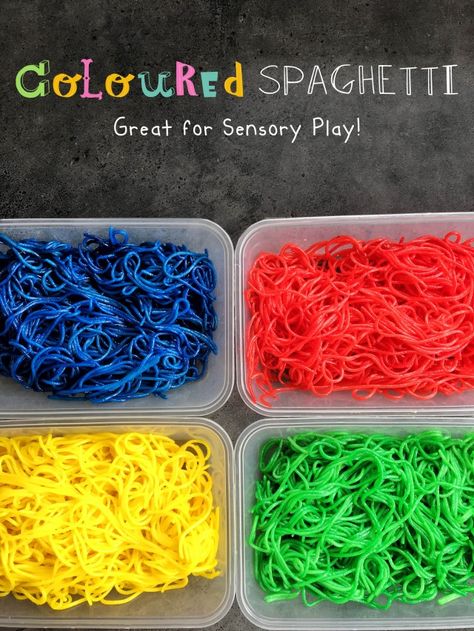 Baby Room Activities, Colored Spaghetti, Easy Kid Activities, Happy Child, Diy Snacks, Sensory Activities Toddlers, Nursery Activities, Autumn Activities For Kids, Messy Play