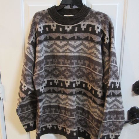 New With Tag Has A Hole Via Right Back Shoulder, Can Be Sewn Mens Oversized Sweater, Old Man Sweater, Irish Wool Sweaters, Soft Wool Sweater, Givenchy Sweater, Cozy Clothes, Pullover Half Zip, Outfit Inso, Heavy Sweaters