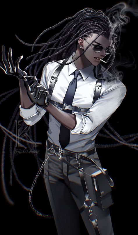 X: jinkei_bunny Cyberpunk Character Male, Hobie Brown, Black Anime Guy, Cyberpunk Character, Black Characters, Black Anime Characters, Black Cartoon, Character Design Male, Boy Art