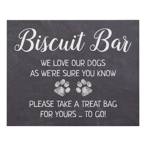 Dog Treat Wedding, Wedding Favor Sign, Favor Table, Biscuit Bar, Treat Bar, Wedding Favours Sign, Rustic Chalkboard, Dog Table, Favors Sign