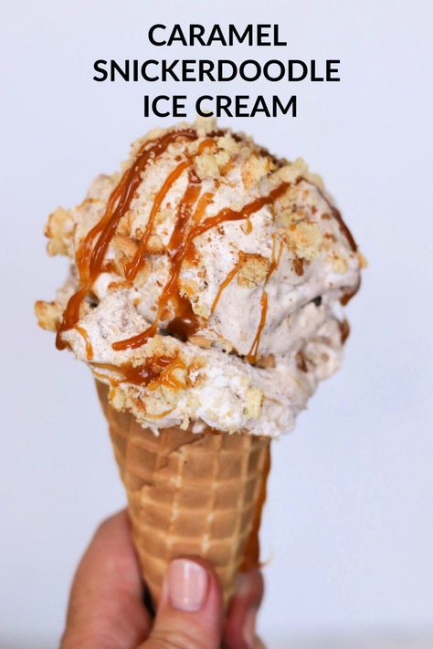 Our no churn, homemade, Caramel Snickerdoodle Ice Cream is what summer dreams are made of. It's the perfect cinnamon flavored ice cream! Snickerdoodle Ice Cream, Easy Homemade Caramel, Flavored Ice, Making Homemade Ice Cream, Six Sisters Stuff, Snickerdoodle Cookies, Six Sisters, Flavor Ice, No Churn Ice Cream