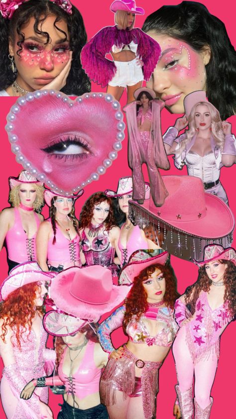 Pink Cowgirl Aesthetic, Club Makeup, Bachelorette Inspo, Pink Pony Club, Concert Makeup, Color Wars, Wicked Witch Of The West, Birthday Club, Pony Birthday