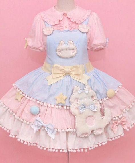 Kawaii Doll Dress, Fairy Kei Fashion, Magical Girl Outfit, Magical Girl Aesthetic, Lolita Outfits, Pastel Outfit, Pastel Fashion, Kawaii Dress, Kawaii Fashion Outfits