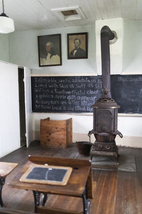 A Look at the Homesteads We Toured in South Dakota — The Grit and Polish Old School House Aesthetic, Old Schoolhouse Aesthetic, Old School House Decor, Schoolhouse Aesthetic, Little House On The Prairie Aesthetic, Homeschool Design, Schoolhouse Decor, Anne Aesthetic, Schoolhouse Design