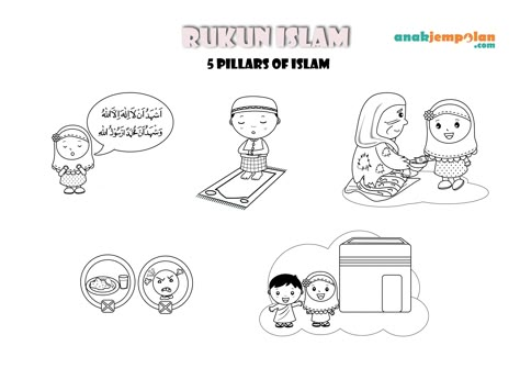 Visit the post for more. Rukun Islam Worksheet, 5 Pillars Of Islam, Islamic Crafts, Muslim Kids Activities, School Age Activities, 5 Pillars, Family Coloring Pages, Islamic Kids Activities, Ramadan Kids