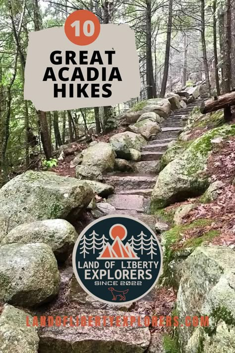 Acadia Hikes, Maine Hiking, Maine Road Trip, Maine Trip, Acadia National Park Maine, Visit Maine, New England Road Trip, Rv Trip, Travel Trailer Camping