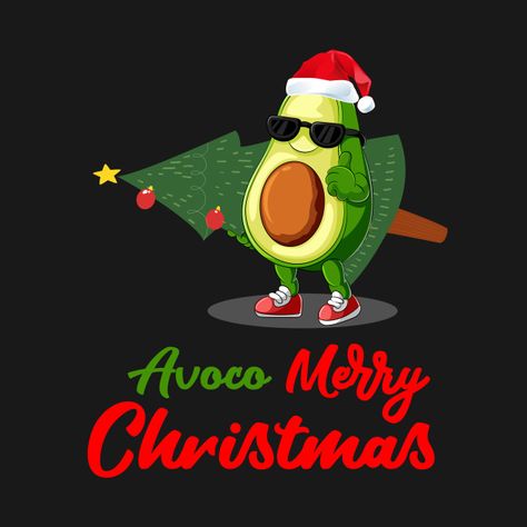 Christmas Avocado Toast, Avocado Cartoon Wallpaper, Head Ledger, Avocado Christmas Card, Christmas Avocado, Avocado Christmas, Avocado Tshirt Design, Avocado Hoodie, Avocado Cartoon