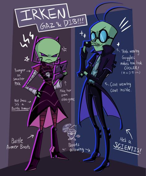 Invader Zim Lovebug Au, Invader Zim Irken Language, Zim Invader Zim Fanart, Invader Zim Swap Au, Invader Zim X Dib Fanart, Invader Zim Zadr Fanart, Invader Zim Dib Fanart, Dib Membrane Fanart, Irken Dib